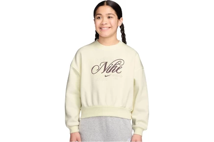 Женский свитшот Nike Kids Sportswear Club Fleece Boxy Crew Neck Sweatshirt (Little Kid/Big Kid)