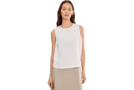 Женский топ Eileen Fisher из органического льна, белый