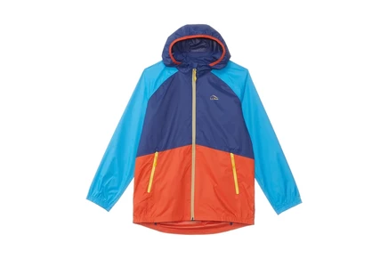 Пальто L.L.Bean Wind and Rain Jacket (Little Kids) dark royal blue/bright orange