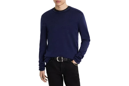 Мужской лонгслив John Varvatos, темно-синий