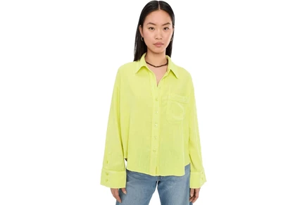 Женский топ Free People Linen Laurel льняной, светло-розовый