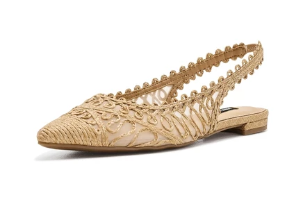Женские балетки nine west jovias, светло-бежевые