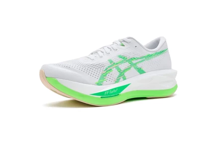 Женские кроссовки Asics Sonicblast, белые с ярко-зеленым