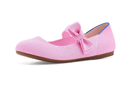 Детские туфли Rothy's Kids Tux Bow Mary Jane, пудровые