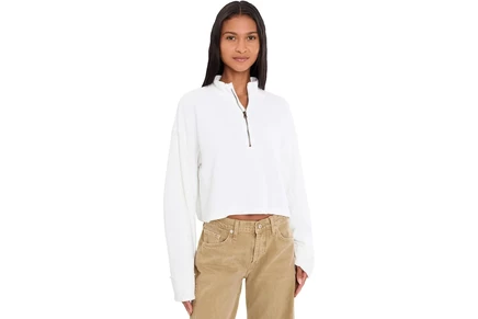 Женское худи Free People Celeste на молнии, айвори