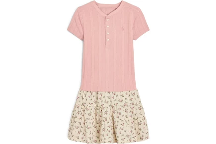 Детское платье Polo Ralph Lauren с цветами, розовое