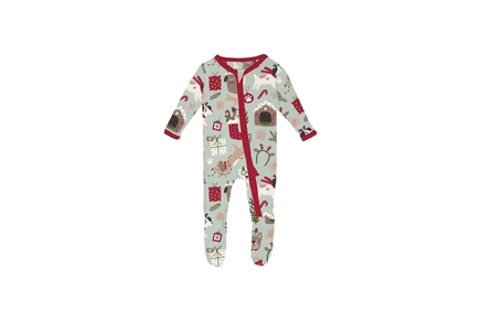 Комбинезон для младенцев Kickee Pants Print Footie, салатовый