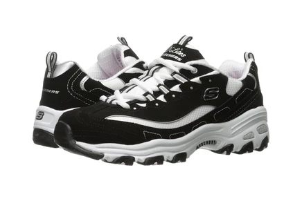 Женские кроссовки Skechers DLites - Biggest Fan, черно-белые