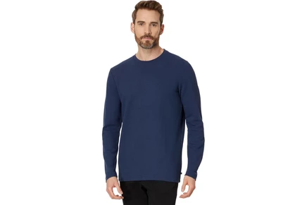 Мужской лонгслив TravisMathew Cloud Waffle Crew, индиго