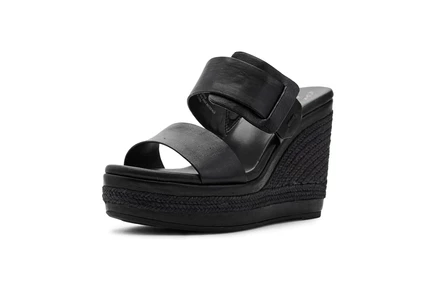 Женские босоножки Kork-Ease Raya кожаные, черные