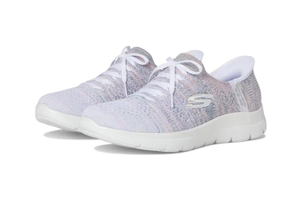 Женские кеды Skechers Summits Hands Free Slip-Ins, белые мульти