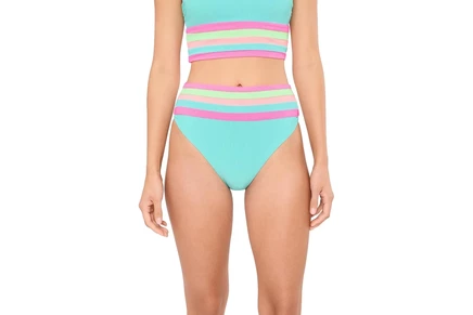 Beach Riot Millie Bottoms hibiscus cove color-block