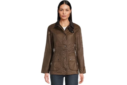 Женская вощеная куртка Barbour Beadnell, коричневая