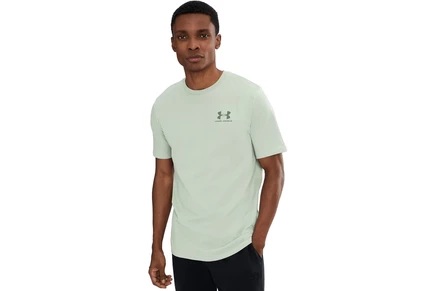 Мужская рубашка Under Armour Sportstyle Left Chest Short Sleeve titanium/clay green