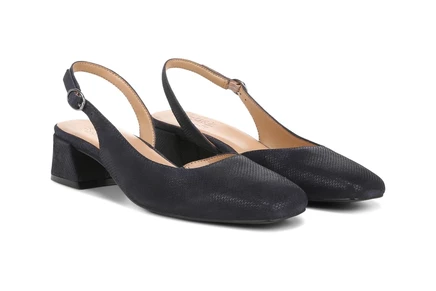 Naturalizer Jayla Low Heel Slingback Dress Shoes istmo navy leather