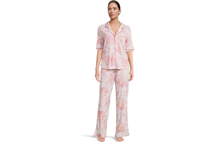 Пижама Karen Neuburger Romantic Fields Elbow Sleeve Pajama Set with Lace