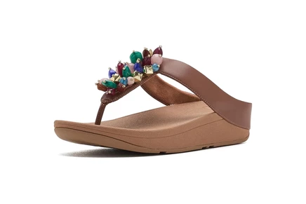 Женские босоножки FitFlop Fino, терракотовые