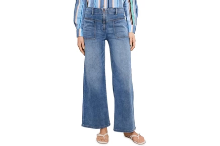 Джинсы KUT from the Kloth Meg High-Rise Wide Leg Pants in Queenly