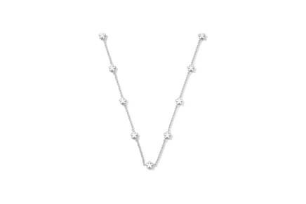Колье Kendra Scott Jane Strand, серебро, белая эмаль