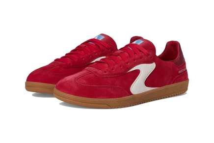 Женские кроссовки Skechers Hotshot Varsity Crew из замши, красные