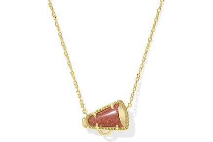 Колье Kendra Scott Cheer Short Pendant Necklace orange goldstone