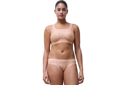 Женские трусы-бикини Chantelle Soft Stretch, леопардовый/пудровый