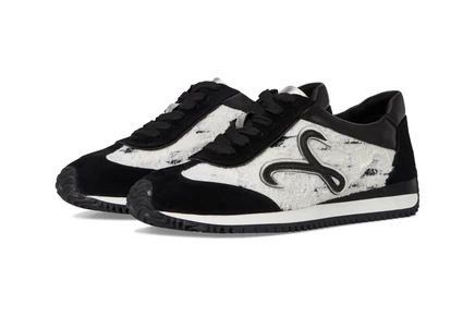 Женские кроссовки Vaneli Qalan black suede multi combo