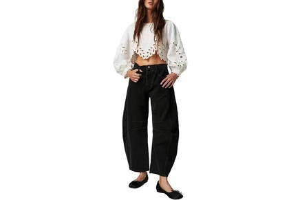 Джинсы Free People We The Free Good Luck Mid-Rise Barrel Jeans