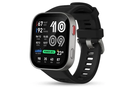 Смарт-часы Amazfit Bip Max, серебристые с черным ремешком