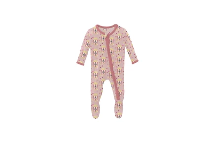 Пижама Kickee Pants Kids Print Muffin Ruffle Footie with 2 Way Zipper (Infant)