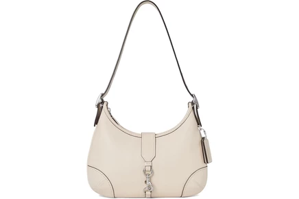 Женская сумка через плечо COACH Hamptons Hobo Bag In Crystal Signature Jacquard