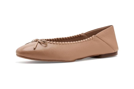 Женские балетки Cole Haan Jaya Travel Ballet кожаные, песочные