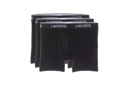 Мужские трусы-боксеры Lacoste Cotton Stretch, 3 шт., черные