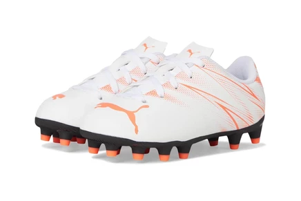 Детские футбольные бутсы Puma Attacanto, бело-красные