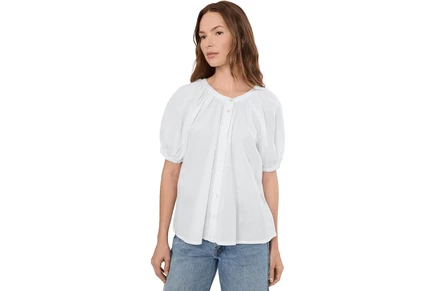 Faherty Voile Lettie Top white