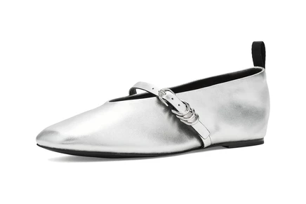 Женские балетки Rag & Bone Spire Mary Jane, серебристые