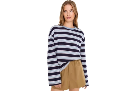 Женская футболка Faherty Sunwashed Long Sleeve Retro Tee