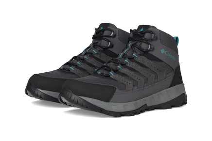 Женские треккинговые ботинки Columbia Strata Trail Mid Wp, тёмно-серые/бирюзовые