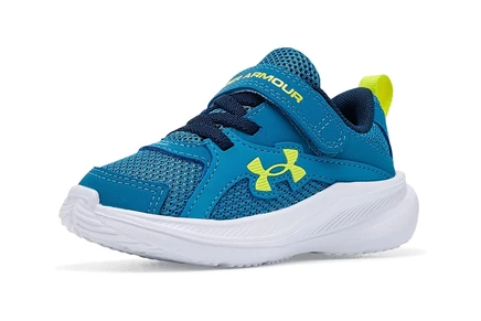 Under Armour Kids Charged Assert 11 Alternate Closure (Infant/Toddler) aegean blue/academy/flash light