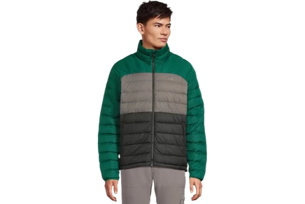 Мужская пуховая куртка L.L. Bean Color-Block, зелёно-черная