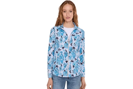 Женская куртка Lilly Pulitzer Leona UPF 50 на молнии, белая