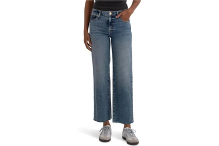 Джинсы KUT from the Kloth Charlotte High-Rise Wide Leg With Raw Hem