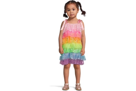 Платье Lola and The Boys Neon Sequin Ruffle Dress (Toddler/Little Kid/Big Kid)