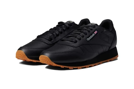 Унисекс кеды Reebok Classic Leather, черно/серо/коричневые