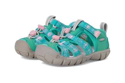 Детские сандалии KEEN Kids Seacamp II CNX, бирюзово-розовые
