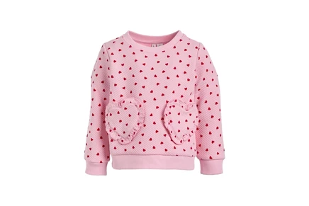 Женский свитшот Janie and Jack Hearts Mattelasse Sweatshirt (Toddler/Little Kid/Big Kid)