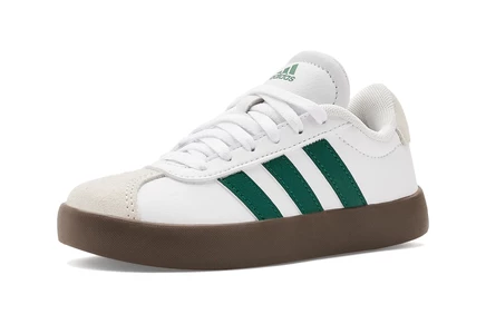 Детские кроссовки adidas VL Court 3.0, белые/зелёные
