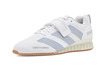 Мужские штангетки Adidas Adipower 3, бело-черные