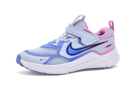 Nike Kids Cosmic Runner Swoosh (Little Kid) ghost/midnight navy/sapphire/light magenta