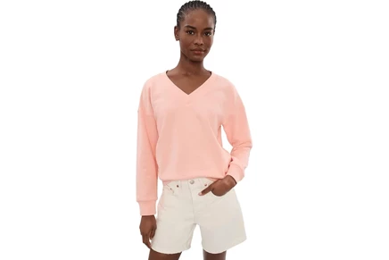 Женский свитшот Tommy Bahama Marina Del Mar V-Neck Sweatshirt